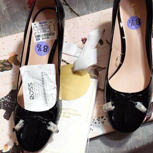 NWT Beautiful Kate Spade Bev Bow Pumps Patent Leather Size 8.5